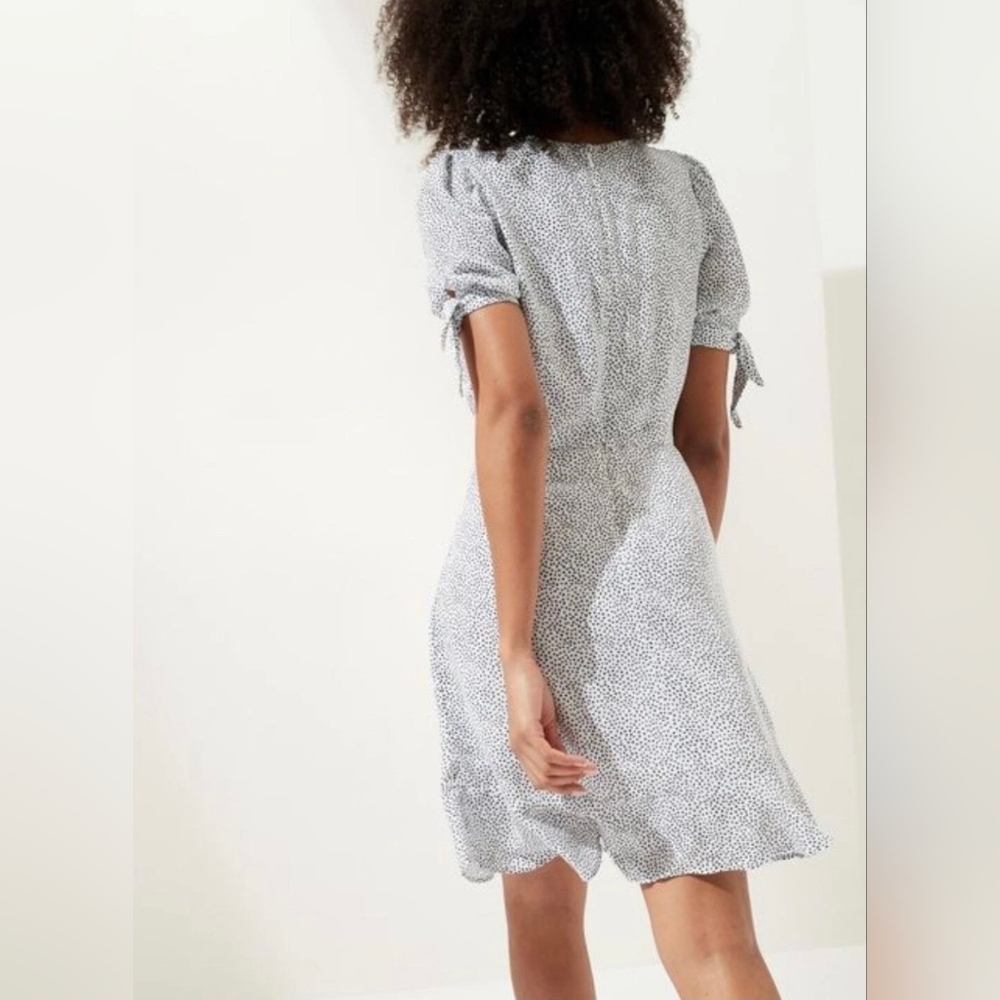 Banana Republic Black White Dot Puff Sleeve Mini Dress - Picture 8 of 8